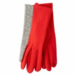 Best deal ⌛ Adrienne-Vittadini Accessories 👩 Womens Adrienne Vittadini Herringbone Fleece Gloves 🥰