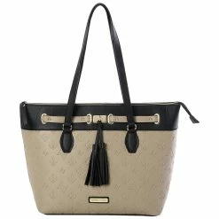 Cheap 🌟 Adrienne-Vittadini 👜 Handbags & Wallets Adrienne Vittadini Marseille Embossed Fringe Tote With Tassel 😀