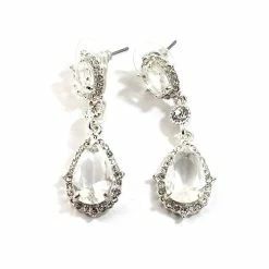 Buy 🎉 Adrienne-Vittadini Jewelry & ⌚ Watches Adrienne Vittadini Silver-Tone Double Drop Earrings ⭐