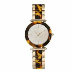 Hot Sale ❤️ Adrienne-Vittadini Jewelry & ⌚ Watches Adrienne Vittadini Gold & Tortoise ⌚ Watch - 13786G-42-E39 👍