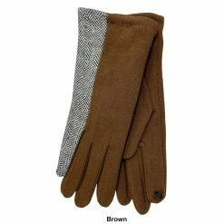 Best deal ⌛ Adrienne-Vittadini Accessories 👩 Womens Adrienne Vittadini Herringbone Fleece Gloves 🥰 -Adrienne Vittadini Shop unnamed file 17