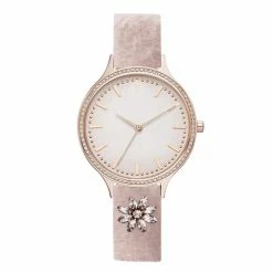 Hot Sale 🔥 Adrienne-Vittadini Jewelry & ⌚ Watches Adrienne Vittadini Flower ⌚ Watch - AD13015RG678-0AA 🌟