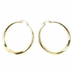 Best Sale ✔️ Adrienne-Vittadini Jewelry & ⌚ Watches Adrienne Vittadini Rose Gold Sculpted Hoop Earrings ⌛