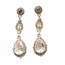 Hot Sale ⌛ Adrienne-Vittadini Jewelry & ⌚ Watches Adrienne Vittadini Rose Gold Linear Dangle Earrings ✔️
