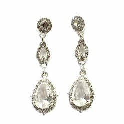 Best Pirce 🔔 Adrienne-Vittadini Jewelry & ⌚ Watches Adrienne Vittadini Silver Linear Dangle Earrings 👍