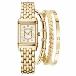 Budget ⌛ Adrienne-Vittadini Jewelry & ⌚ Watches 👩 Womens Adrienne Vittadini Gold-Tone ⌚ Watch Set - A1298G-42-B27 👍