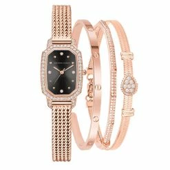 Coupon ⌛ Adrienne-Vittadini Jewelry & ⌚ Watches Adrienne Vittadini Rose Gold ⌚ Watch & Bracelet Set - A1292R-42-D29 🧨