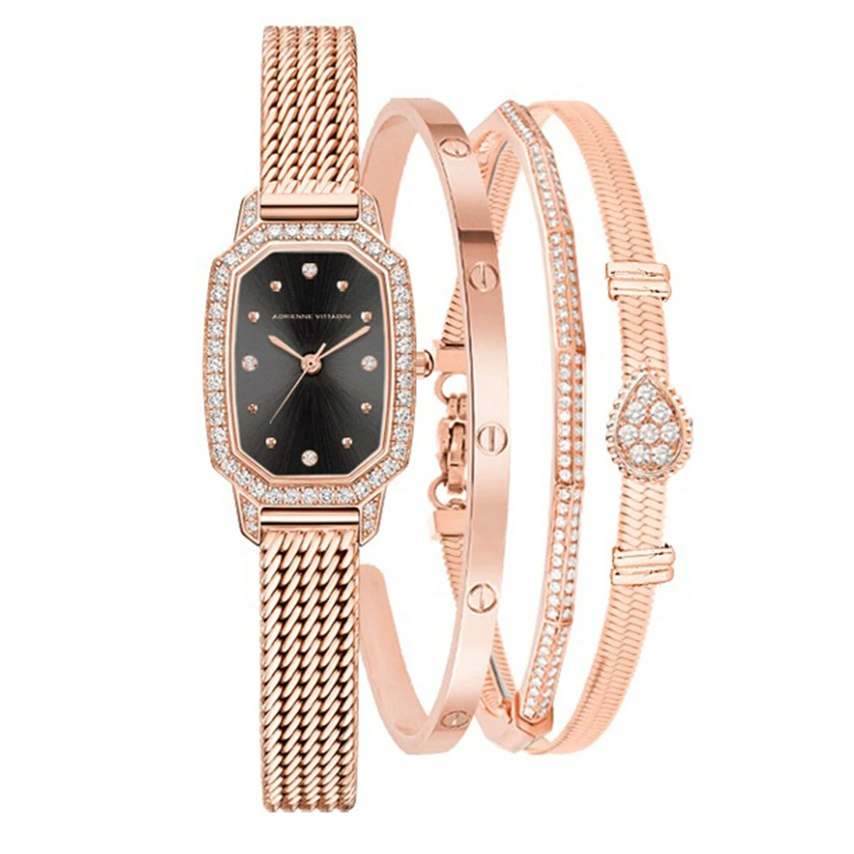 Coupon โ Adrienne-Vittadini Jewelry & โ Watches Adrienne Vittadini Rose Gold โ Watch & Bracelet Set - A1292R-42-D29 ๐งจ 3 Coupon โ Adrienne-Vittadini Jewelry & โ Watches Adrienne Vittadini Rose Gold โ Watch & Bracelet Set - A1292R-42-D29 ๐งจ