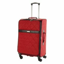 Best Pirce ⭐ Adrienne-Vittadini Luggage & 🎒 Backpacks Adrienne Vittadini 25in. Quilted Spinner - Dark Red ⌛