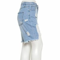 Best Sale ⌛ Almost-Famous Clothing Juniors Almost Famous™ Button Front Distressed Bermuda Shorts 👍 -Adrienne Vittadini Shop unnamed file 347