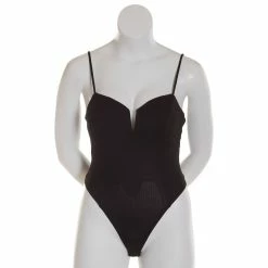 Promo 😀 Almost-Famous Clothing Juniors Almost Famous™ Solid Bar Trim Seam Cami Bodysuit 🛒