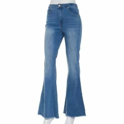 Coupon 🥰 Almost-Famous Clothing Juniors Almost Famous™ Hi Rise Tie Back Flare 👖 Jeans 🧨