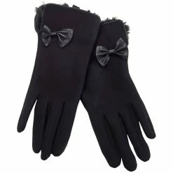 Flash Sale 😀 Adrienne-Vittadini Accessories 👩 Womens Adrienne Vittadini Fashion Fleece Upturned Gloves 🎁