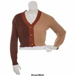 New 🎁 Almost-Famous Clothing Juniors Almost Famous™ Color Block Crop Cardigan Sweater 🌟 -Adrienne Vittadini Shop unnamed file 538