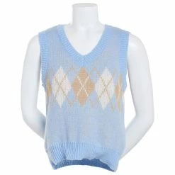 Cheapest 🔥 Almost-Famous Clothing Juniors Almost Famous™ V-Neck Pattern Sweater Vest 🧨