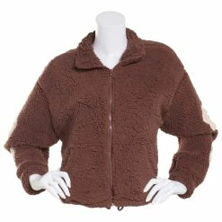 Best Pirce 😍 Almost-Famous Clothing Juniors Almost Famous™ Sherpa Applique Sleeve Jacket - Macchiato ✨