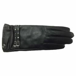 Promo 👏 Adrienne-Vittadini Accessories 👩 Womens Adrienne Vittadini Leather Studded Gloves 😀