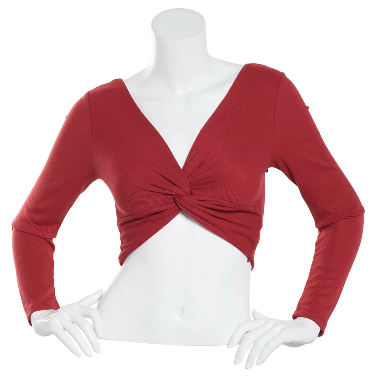 Flash Sale 🎁 Almost-Famous Clothing Juniors Almost Famous™ Long Sleeve Rib Twist Front Crop Top 🎉 3 Flash Sale 🎁 Almost-Famous Clothing Juniors Almost Famous™ Long Sleeve Rib Twist Front Crop Top 🎉