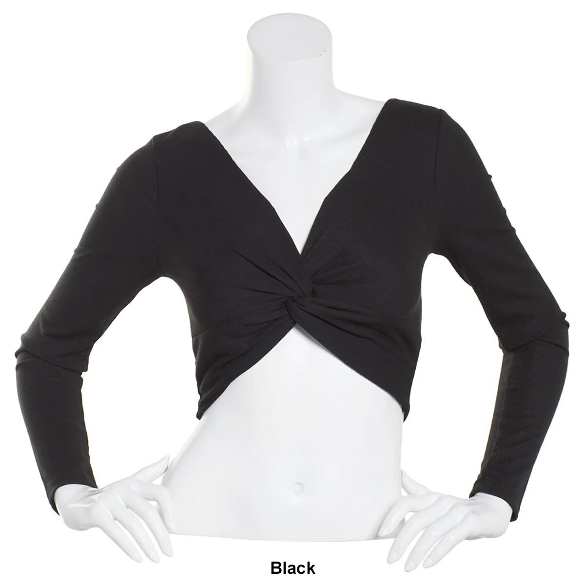 Flash Sale 🎁 Almost-Famous Clothing Juniors Almost Famous™ Long Sleeve Rib Twist Front Crop Top 🎉 5 Flash Sale 🎁 Almost-Famous Clothing Juniors Almost Famous™ Long Sleeve Rib Twist Front Crop Top 🎉 - Image 3