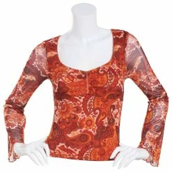 Top 10 ✔️ Almost-Famous Clothing Juniors Almost Famous™ Mesh Bell Sleeve Picot Trim Blouse 🌟