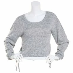 Outlet ⭐ Almost-Famous Clothing Juniors Almost Famous™ Marled Hacci Tie Bottom X-Back Sweatshirt 🎁 -Adrienne Vittadini Shop unnamed file 576