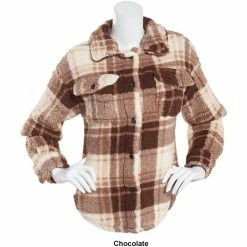 Top 10 ⌛ Almost-Famous Clothing Juniors Almost Famous™ Chocolate Single Side Sherpa Shacket 😍 -Adrienne Vittadini Shop unnamed file 583