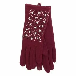 Brand new 😍 Adrienne-Vittadini Accessories 👩 Womens Adrienne Vittadini Pearl Rhinestone Touchscreen Glove 😀