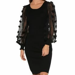 Flash Sale 🧨 Almost-Famous Clothing Juniors Almost Famous™ 3D Floral Sleeve Scoop Midi Sweater 👗 Dress 😀 -Adrienne Vittadini Shop unnamed file 603