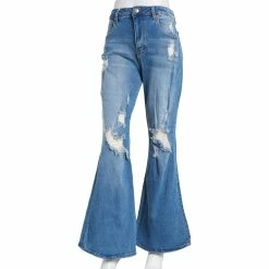 Best deal 😉 Almost-Famous Clothing Juniors Almost Famous™ Hi Rise Destructed Flare 👖 Jeans 🤩