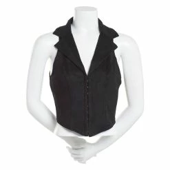 Flash Sale 👏 Almost-Famous Clothing Juniors Almost Famous™ Sleeveless Notch Collar Suede Vest 👏