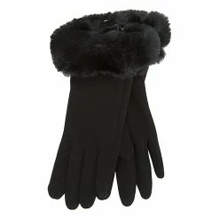 Deals 💯 Adrienne-Vittadini Accessories 👩 Womens Adrienne Vittadini Faux Fur Cuff Touchscreen Gloves ✨
