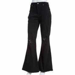 Best deal 😉 Almost-Famous Clothing Juniors Almost Famous™ High Rise Destruction Flare 32in. 👖 Jeans ⭐