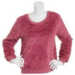 Coupon 🔔 Almost-Famous Clothing Juniors Almost Famous™ Chevron Fur Crew Neck Pullover Sweater 🤩