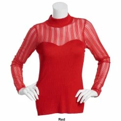 New 👏 Almost-Famous Clothing Juniors Almost Famous™ Mesh Sleeve Sweetheart Mock Neck Sweater ⌛ -Adrienne Vittadini Shop unnamed file 692