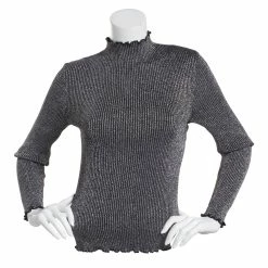 Hot Sale ⭐ Almost-Famous Clothing Juniors Almost Famous™ Lattice Edge Mock Neck Pullover Sweater 🧨