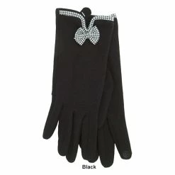 Outlet 🎉 Adrienne-Vittadini Accessories 👩 Womens Adrienne Vittadini Houndstooth Bow Touchscreen Gloves 👍 -Adrienne Vittadini Shop unnamed file 7