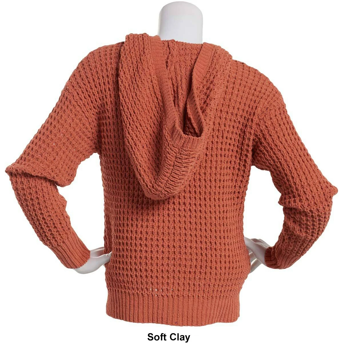 Discount 🎁 Almost-Famous Clothing Juniors Almost Famous™ Waffle Matte Chenille Hooded Sweater ✨ 4 Discount 🎁 Almost-Famous Clothing Juniors Almost Famous™ Waffle Matte Chenille Hooded Sweater ✨ - Image 2