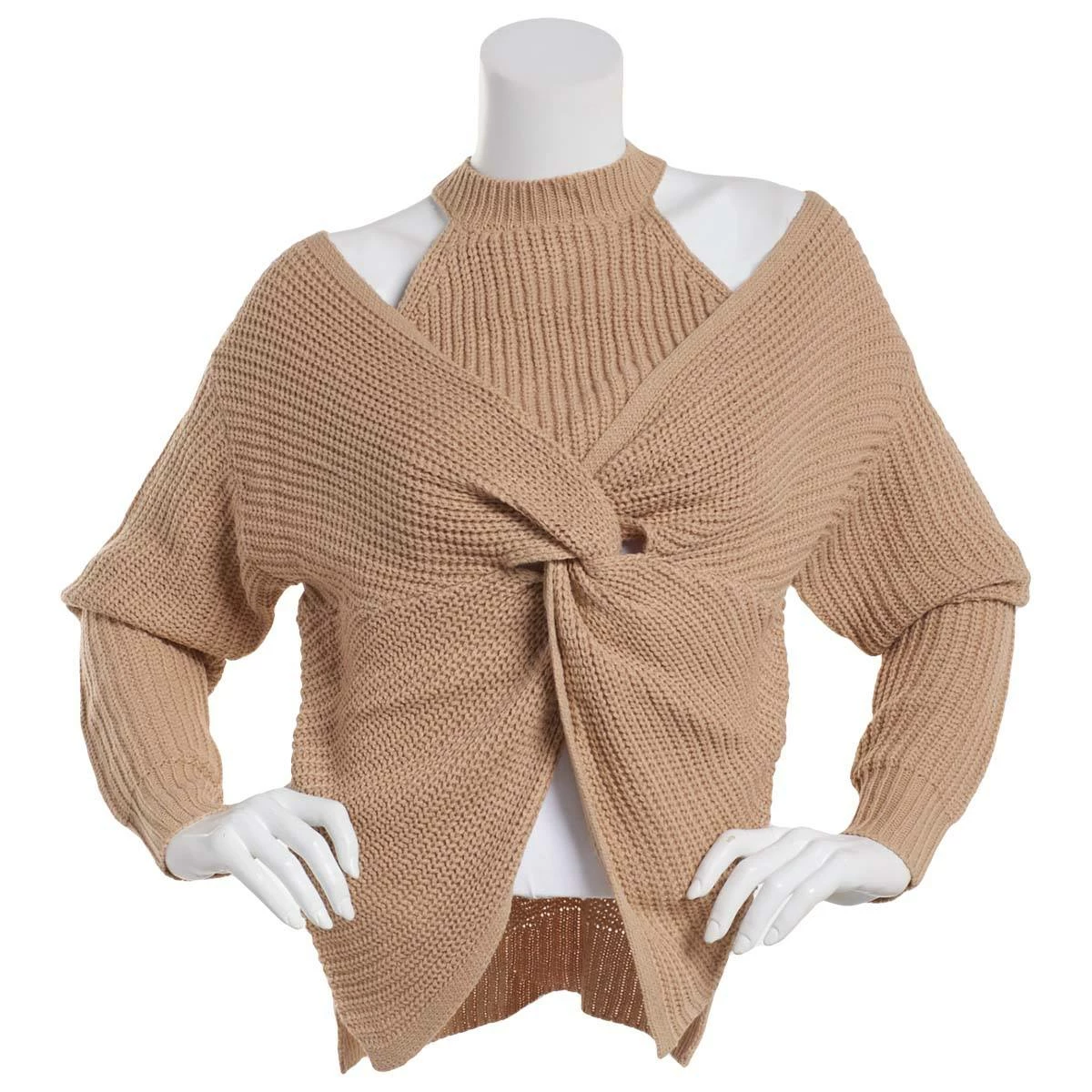 Discount ✨ Almost-Famous Clothing Juniors Almost Famous™ Shaker Twist Front Cut-A-Way Sweater 🤩 3 Discount ✨ Almost-Famous Clothing Juniors Almost Famous™ Shaker Twist Front Cut-A-Way Sweater 🤩