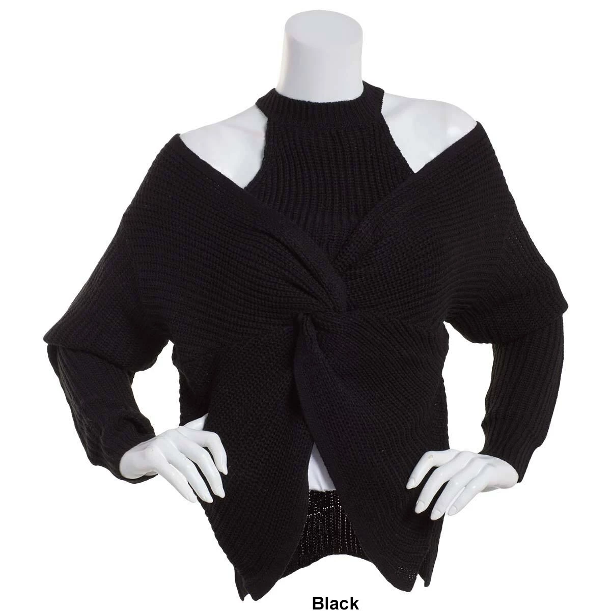 Discount ✨ Almost-Famous Clothing Juniors Almost Famous™ Shaker Twist Front Cut-A-Way Sweater 🤩 5 Discount ✨ Almost-Famous Clothing Juniors Almost Famous™ Shaker Twist Front Cut-A-Way Sweater 🤩 - Image 3