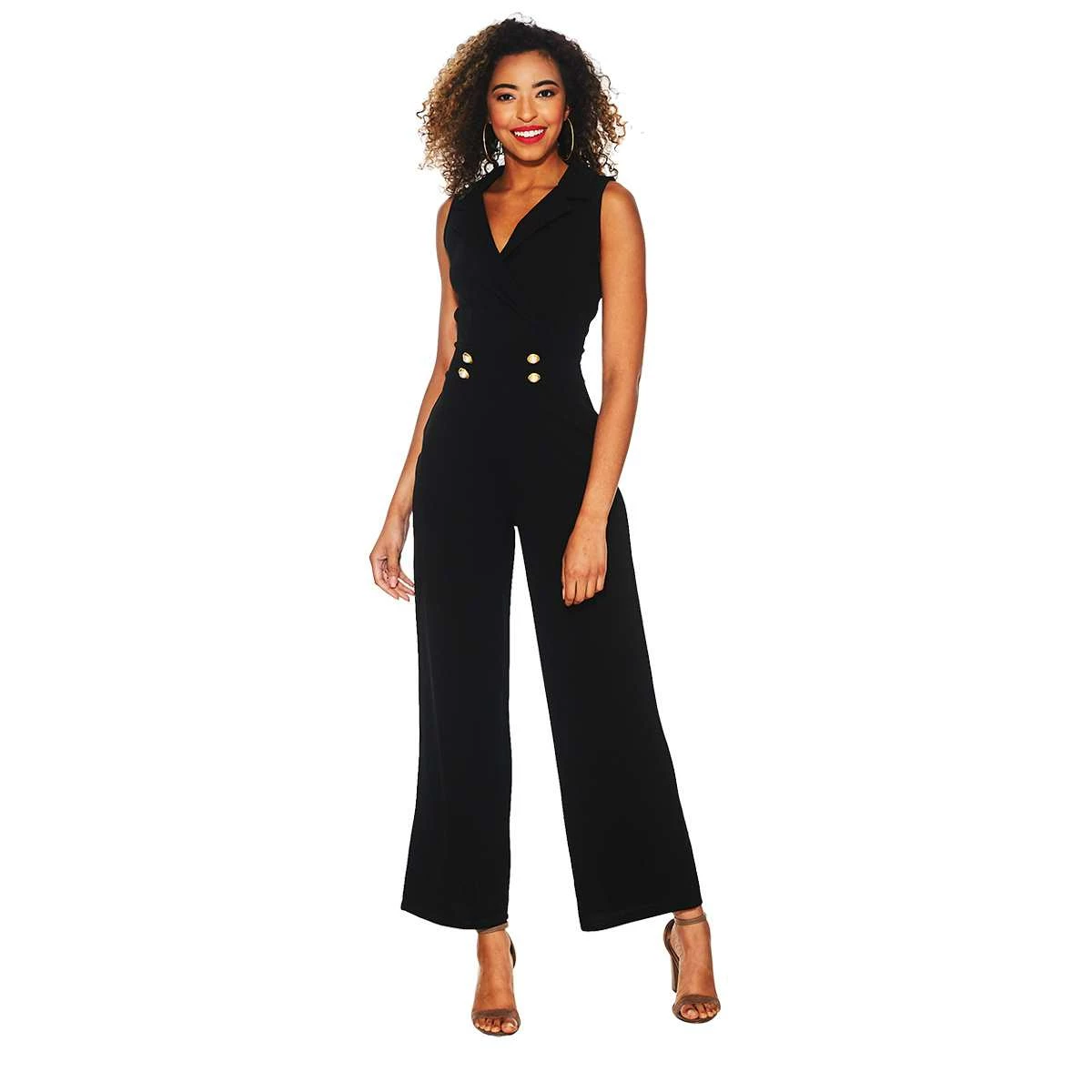New 🌟 Almost-Famous Clothing Juniors Almost Famous™ Solid Liverpool Notched Collar Jumpsuit 🧨 2 New 🌟 Almost-Famous Clothing Juniors Almost Famous™ Solid Liverpool Notched Collar Jumpsuit 🧨