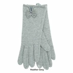 Outlet 🎉 Adrienne-Vittadini Accessories 👩 Womens Adrienne Vittadini Houndstooth Bow Touchscreen Gloves 👍 -Adrienne Vittadini Shop unnamed file 8